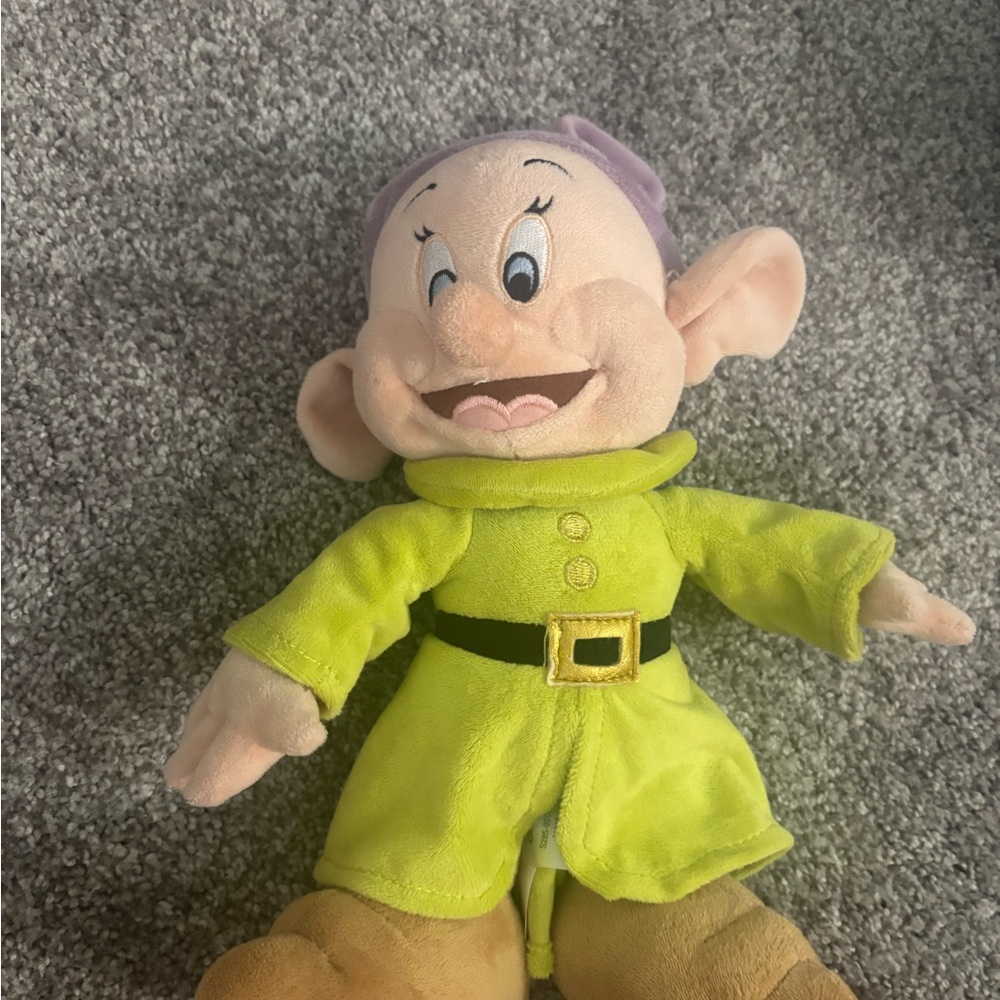 Disney Plush Dwarf in Lime Green Outfit